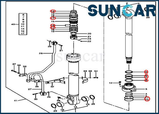 satın al 120C 120D John Deere Yedek Parçaları için 4662895 Bom Contası Tamir Takımı Silindir Bileşenleri online manufacture