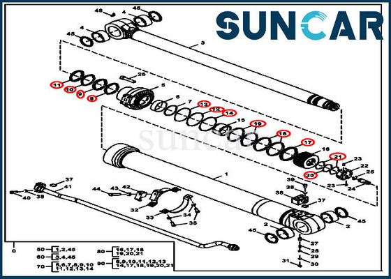 satın al FYA00012900 Kol Silindiri Tamir Contası Kiti 135G 130G John Deere İyi Sızdırmazlık Performansı Kitleri online manufacture