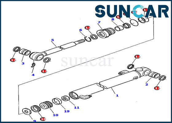 satın al 878000390 Komatsu Kova Silindir Conta Kiti Ekskavatör Sızdırmazlık Kiti ekskavatör PC20-7'ye uyar online manufacture