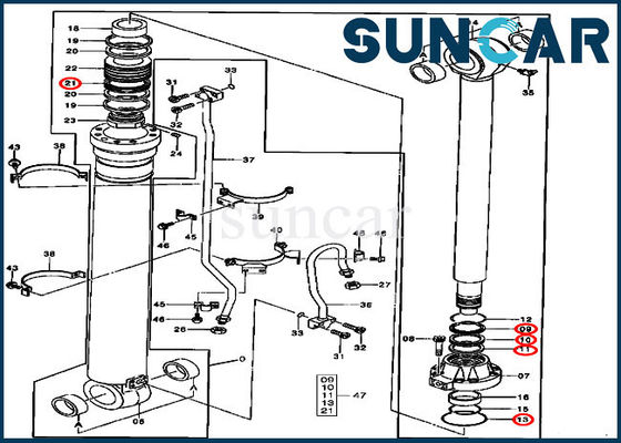 satın al Yüksek Sızdırmazlık Performansı 9180582 330LC 330LCR John Deere için Kol Silindiri Tamir Contası Kiti online manufacture