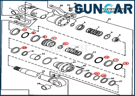 satın al AT264444 Kol Sızdırmazlık Kiti ISO9001 490 John Deere Silindir Tamir Contası Kiti online manufacture