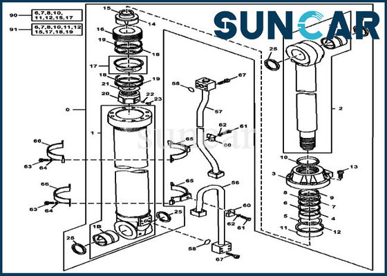 satın al JOHN DEERE Conta Kiti AT302758 İnşaat Makineleri için Kepçe Çubuk Kol Silindiri online manufacture