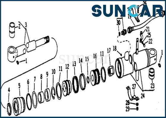 satın al Sızdırmazlık Kiti AR105313 Hidrolik Kalabalık Silindir Kiti Deere Parçalarına Uyar 690 690B 693B Ekskavatör online manufacture
