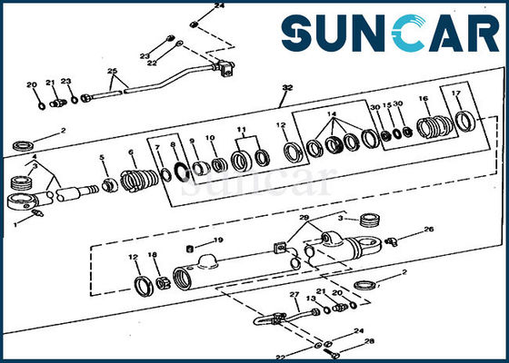 satın al RE21394 Hidrolik Bom Silindiri Tamir Conta Takımı 690C 690CR Ekskavatör JOHN DEERE online manufacture