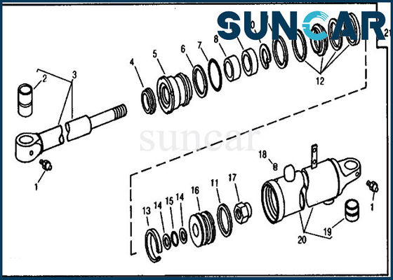 satın al RE18951 Kol Silindiri Tamir Conta Takımı Ekskavatör 690C John Deere Hidrolik Tamir Takımı online manufacture