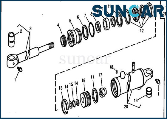 satın al 690 690B John Deere RE21406 Hidrolik Yedek Kol Silindir Sızdırmazlık Kitleri online manufacture