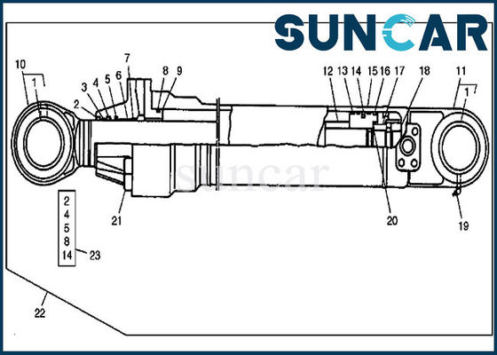 satın al Conta Kiti AT192187 Bom Silindir Conta Tamir Takımı 690D John Deere Servis Parçaları için online manufacture