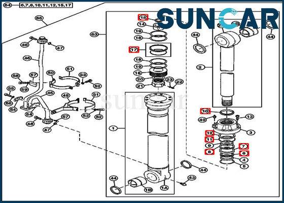 satın al JOHN DEERE 4660036 Hidrolik Bom Silindir Conta Tamir Takımı 750 800C Ekskavatör Servis Takımları online manufacture