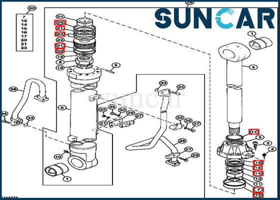 satın al AT194457 Hydraulic Boom Cylinder Seal Kit Fits Excavator 790 John Deere online manufacture
