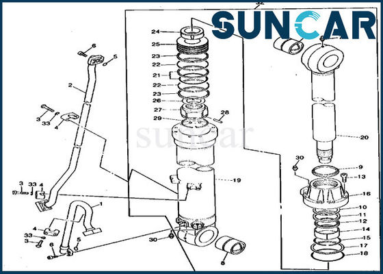 satın al 790 JOHN DEERE TH102827 Arm Seal Kit Hydraulic Cylinder Sealing Kit For Excavator online manufacture