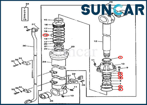 satın al AT192097 John Deere Bucket Cylinder Replacement Seal Kit Excavator Repair Kits online manufacture