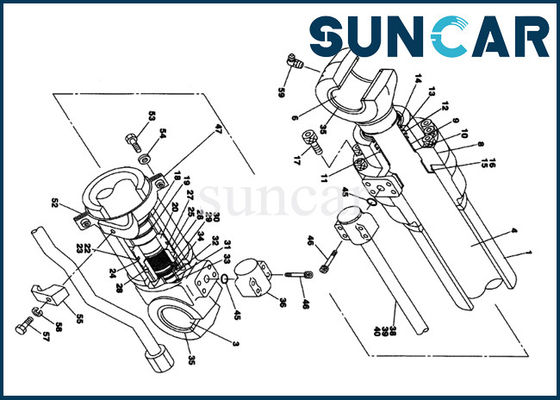 satın al LZ00449 Ağır Ekipman CX130 CX135SR CASE Conta Takımı ekskavatör kolu silindir tamir takımı online manufacture