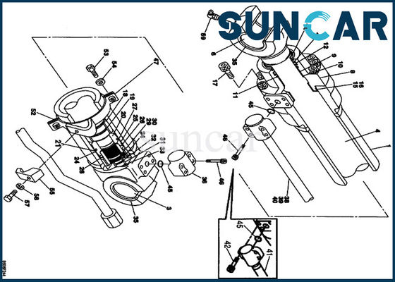 satın al LZ00443 VAKA Ekskavatör Hidrolik sızdırmazlık Onarım Parçaları kol Silindir Conta Kiti CX210LR CX240'a uyar online manufacture