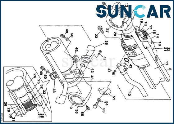 satın al LZ00447 VAKA Kova Silindir Conta Kiti Ağır Ekipmanlara Uyar CX210 CX225SR CX240 İç Parçalar online manufacture