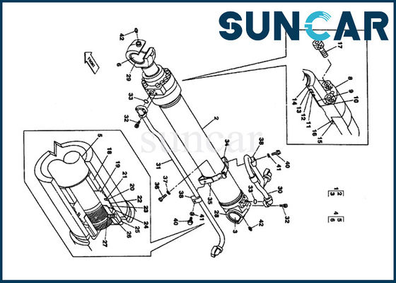 satın al LZ00476 CX330 CASE Paletli Ekskavatör kepçesi silindir tamir sızdırmazlık kiti Model iç parçaları online manufacture