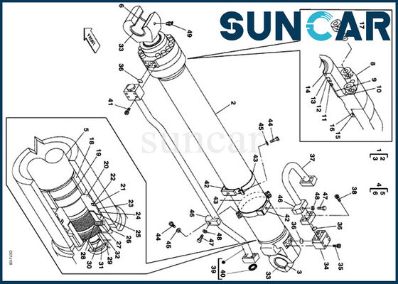 satın al LZ00478 CASE Kol Silindir Conta Takımı Paletli ekskavatör için CX330 İç Tamir Takımı online manufacture