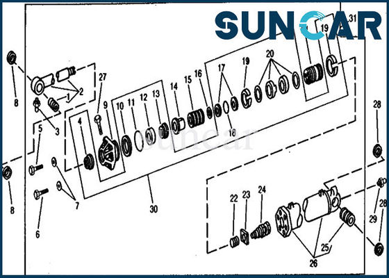 satın al AR105672 Kepçe Silindir Servis Kiti Ekskavatör 890A John Deere Hidrolik Conta Kitleri online manufacture