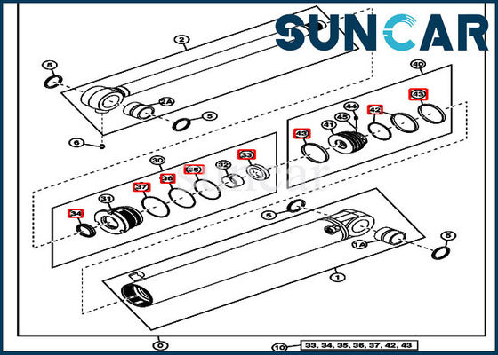 satın al 35G 35D John Deere Conta Kiti 4614059 Ekskavatör Bom Dönüş Silindiri Değiştirme Kiti online manufacture