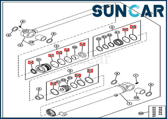 satın al Aşınma Direnci 4652137 Kol Silindir Conta Takımı 27D John Deere Hidrolik Tamir Takımları online manufacture