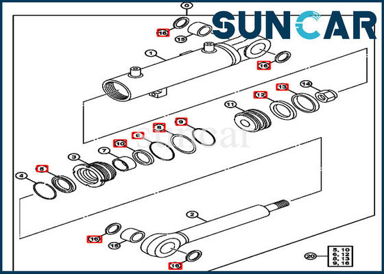 satın al 4632462 Bıçak Silindir Conta Takımı Deere 75C 85G Ekskavatör Değiştirme Servis Kitleri online manufacture