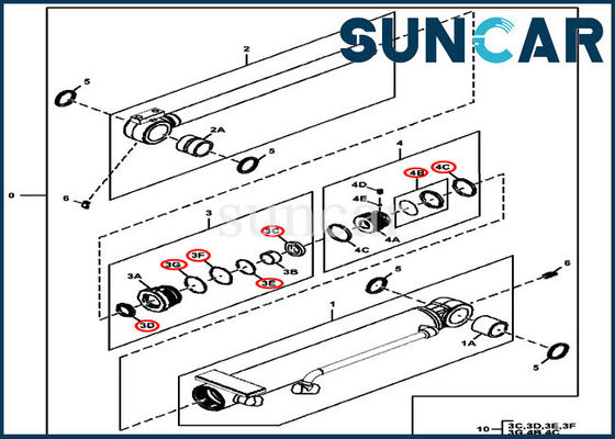 satın al 4667617 Bıçak Açısı Silindir Servis Kiti 35G 17D 35D John Deere için Ekskavatör Yağ Keçesi Kitleri online manufacture