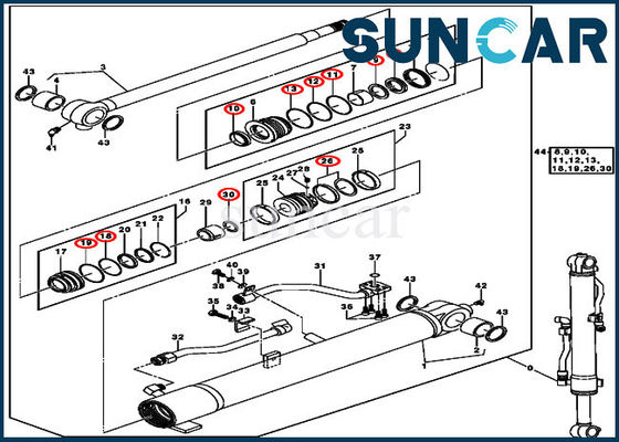 satın al 0844807 Bom Silindiri Tamir Sızdırmazlık Kiti JOHN DEERE Yedek Ekskavatör Parçaları online manufacture