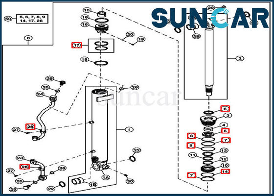 satın al 4634038 Yedek Bom Silindir Contası Tamir Takımı John Deere Aşınma Direnci Kitleri online manufacture