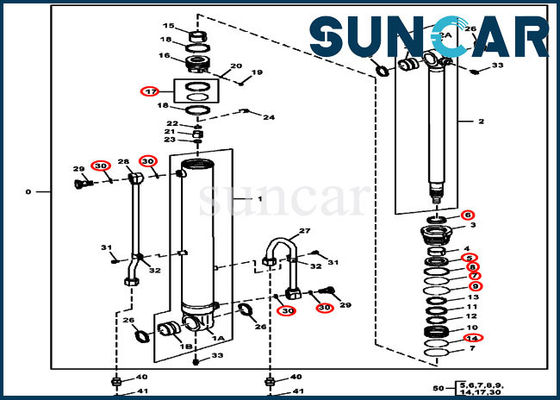satın al 4687560 Kol Keçesi Tamir Takımı Silindir Yağ Keçesi Takımları Ekskavatör Modellerine Uyar 60D John Deere online manufacture