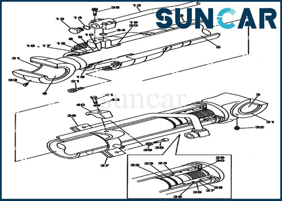 satın al LZ009410 Bom Conta Takımları CASE Ekskavatör CX135SR için Silindir Tamir Takımı online manufacture