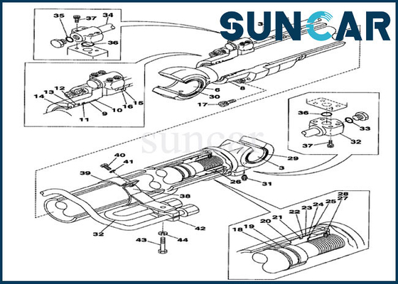 satın al LZ00451 Bom Silindir Conta Takımı CX160 kasa Hidrolik Conta Tamir Takımı online manufacture