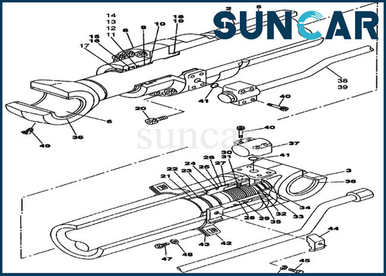 satın al LZ00646 Kol Silindir Tamir Takımı CX240LR Kasa Hidrolik Servis Takımları online manufacture