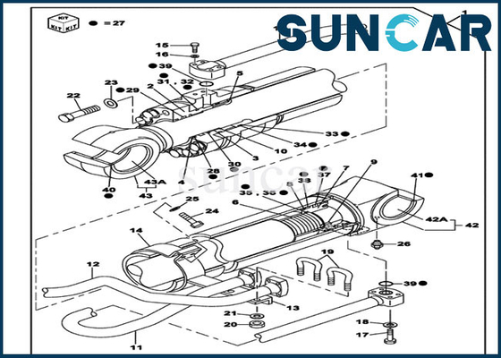 satın al LZ007300 Bom Tamir Contası Kiti Hidrolik Silindir Kitleri CASE CX350B CX330 Parçalarına Uyar online manufacture