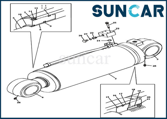 satın al LZ00620 Karşı Ağırlık Silindir Conta Takımı CASE CX470C CX460 Paletli Ekskavatöre Uyar online manufacture