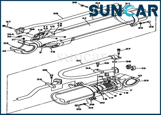 satın al CX460 CX470B Kasa Yağ Keçesi LZ008350 Kol Silindiri Servis Kiti Değiştirme Kitleri online manufacture