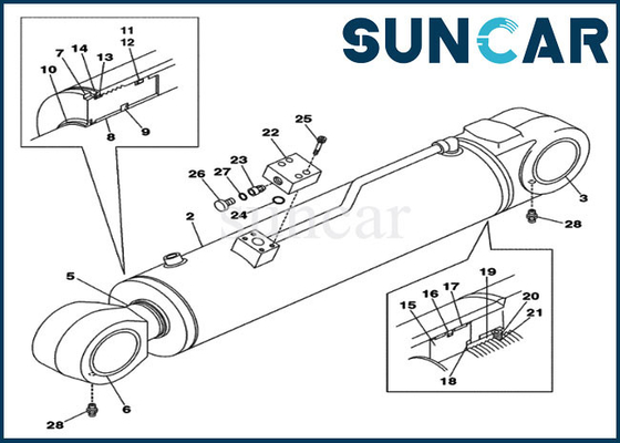 satın al Kendinden ayrılan Karşı Ağırlık LZ00463 Silindir Conta Tamir Takımı CX800 CX700 Kasaya Uyar online manufacture