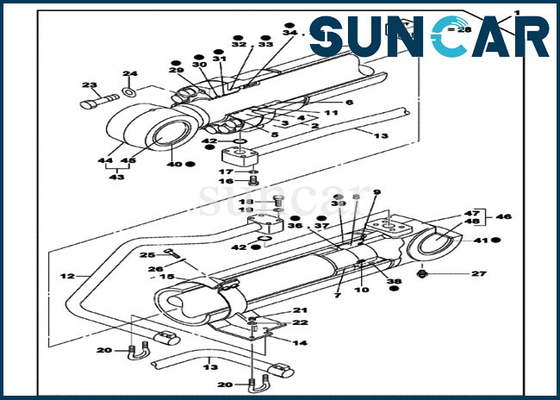 satın al CX700B CX700 CASE LZ006970 Bom Yeniden Oluşturma Kiti Hidrolik Silindir Conta Kiti online manufacture