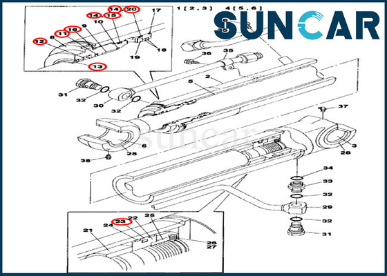 satın al CX75SR CX80 Kasa LZ00470 Silindir Takma Yedek Parçaları için Standart Bom Conta Kiti online manufacture