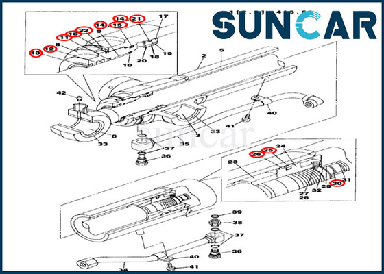satın al Paletli Ekskavatör LZ00471 Ofset Kolu / CX75SR CX75C SR CASE için Kepçe Silindir Conta Kiti online manufacture