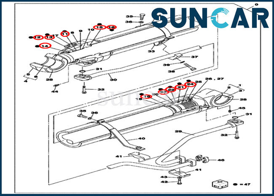 satın al LZ007110 Bom Conta Kiti Silindir Değiştirme Kitleri CX800B CX800 CASE'a Uyar online manufacture