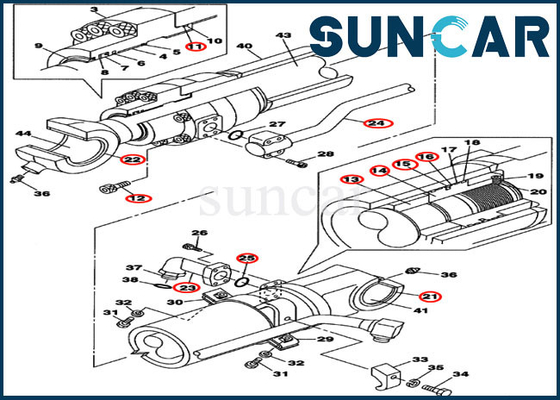 satın al LZ008750 Ağır Ekipmanlar için Kova Silindir Conta Kiti CX210BLR CX130B Kasa online manufacture