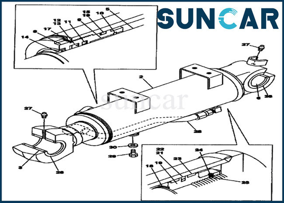 satın al LQU0245 Dozer Bıçağı Hidrolik Silindir Conta Tamir Takımı CASE CX130 CX130B Ekskavatör Modellerine Uyar online manufacture