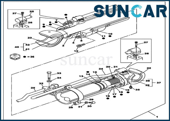 satın al Bom Conta Kiti LZ010870 Silindir Servis Kiti CX160C CX160D LC Kasa Paletli Ekskavatöre Uyar online manufacture
