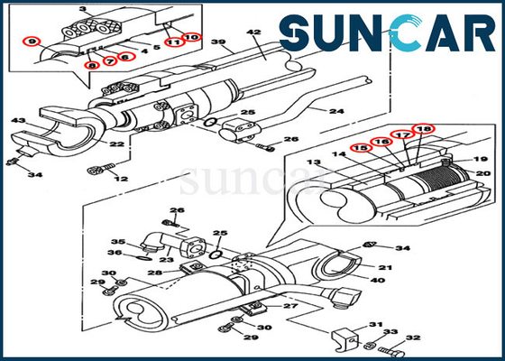 satın al LZ008210 Kova Sızdırmazlık Kiti CX160C CX160B VAKA Hidrolik Silindir Contası Tamir Takımına Uyar online manufacture