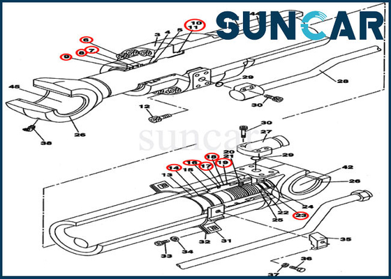 satın al LZ007640 Hidrolik Silindir Sızdırmazlık Kiti Kol Servis Kiti CX210BLR CX210B Kasaya Uyar online manufacture