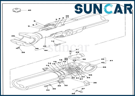 satın al CX250C CX290B Kasa LZ008450 Kol/ Kepçe Silindir Contası Tamir Takımı Paletli Ekskavatör Sızdırmazlığı online manufacture