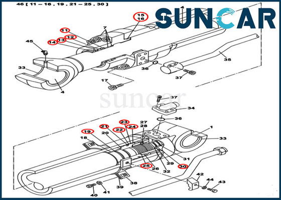 satın al Aşınma Direnci LZ011300 Kepçe Silindir Sızdırmazlık Kiti CX300C Hidrolik Servis Kiti online manufacture