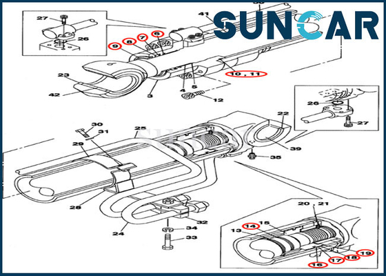 satın al LZ008420 Silindir Keçesi Değiştirme Kiti Bom Yağ Keçesi Kiti CX290B CX300C VAKA Uyar online manufacture