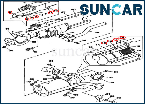 satın al LZ008490 Kova Tamir Takımı Silindir Conta Takımı CX290B CX300C Kasa Paletli Ekskavatör için online manufacture