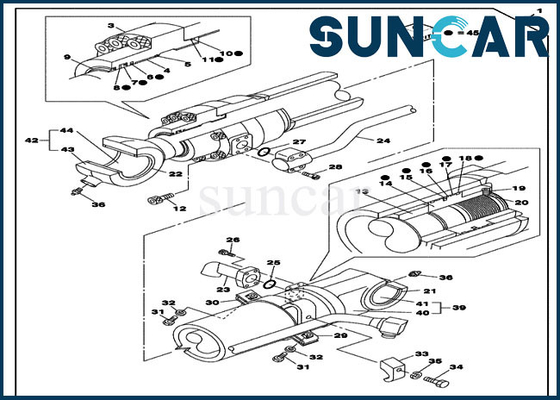 satın al LZ010710 Hidrolik Tamir Conta Takımı Modellere Uyar CX130C CX130D CASE Kova Silindir online manufacture