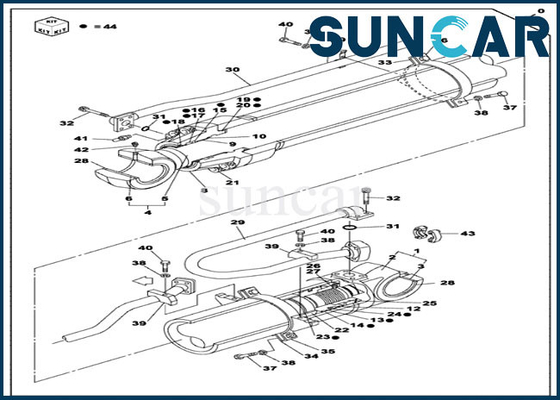 satın al CX470C VAKA OEM Parçaları LZ010160 Kepçe Silindir Tamir Contası Kiti Hidrolik Yeniden Oluşturma Kitleri online manufacture